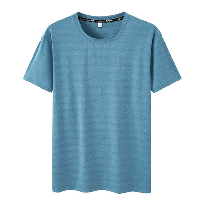 Camiseta para hombre, talla grande 5XL/6XL, secado rápido, cuello redondo, manga corta, talla grande, talla extragrande