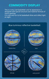 Glowing Basketball Leather Luminous Wear-Resistant Ball Size 5/6/7-27.5/28.5/29.5'' For Youth,In&Outdoor Basketball Night Game