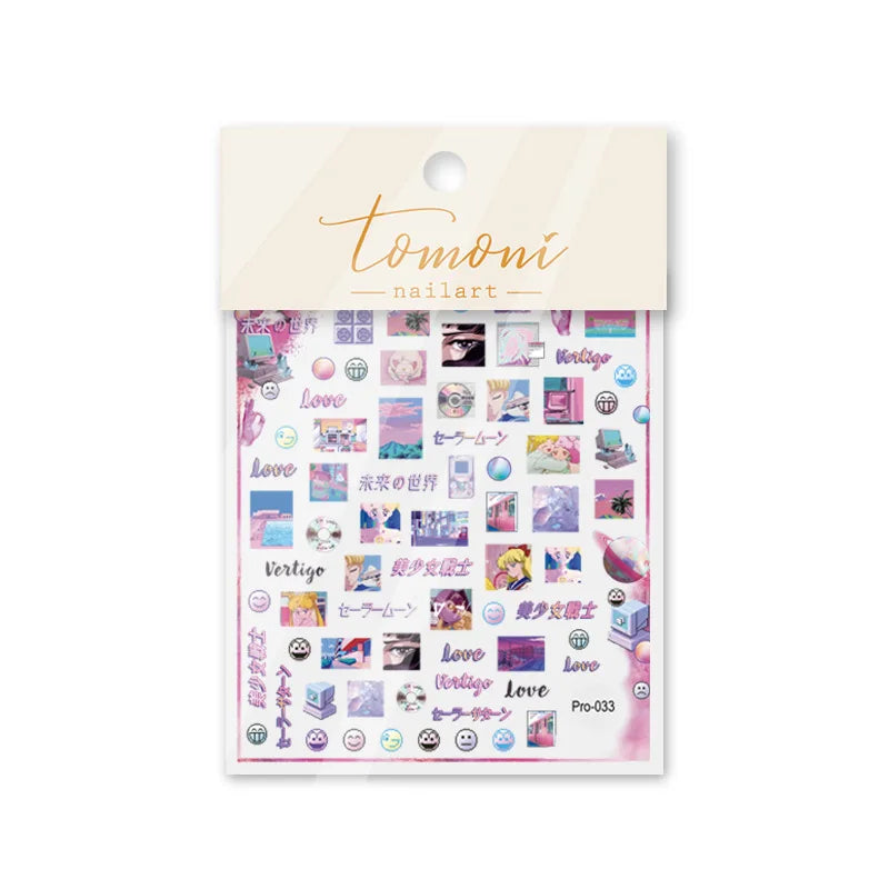 Pegatinas autoadhesivas 3D para decoración de uñas, diseño de chica bonita Y2K, bonitas y geniales, calcomanías de manicura con dibujos animados, venta al por mayor, envío directo