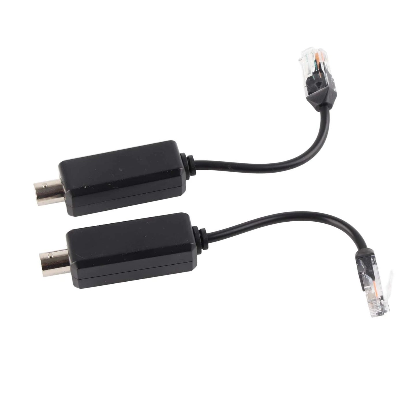 1 par de extensores de transmisor y receptor coaxial de red IP pasiva de 1 canal y 10/100 Mbps para cámaras NVR IP.
