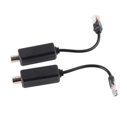 1 par de extensores de transmisor y receptor coaxial de red IP pasiva de 1 canal y 10/100 Mbps para cámaras NVR IP.