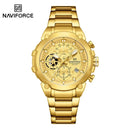 NAVIFORCE Original Watch for man 2025 New Stainless Steel Waterproof Chronograph Classic Quartz Wristwatch Brand Men Watch Gifts
