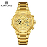 NAVIFORCE Original Watch for Men 2025 New Stainless Steel Waterproof Chronograph Classic Quartz Wristwatch Brand Men Watch Gifts