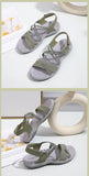 New 2025 Sports Sandals Rubber Velcro Large Size Women's Shoes Casual Comfortable Breathable Simple Summer Middle-Aged People