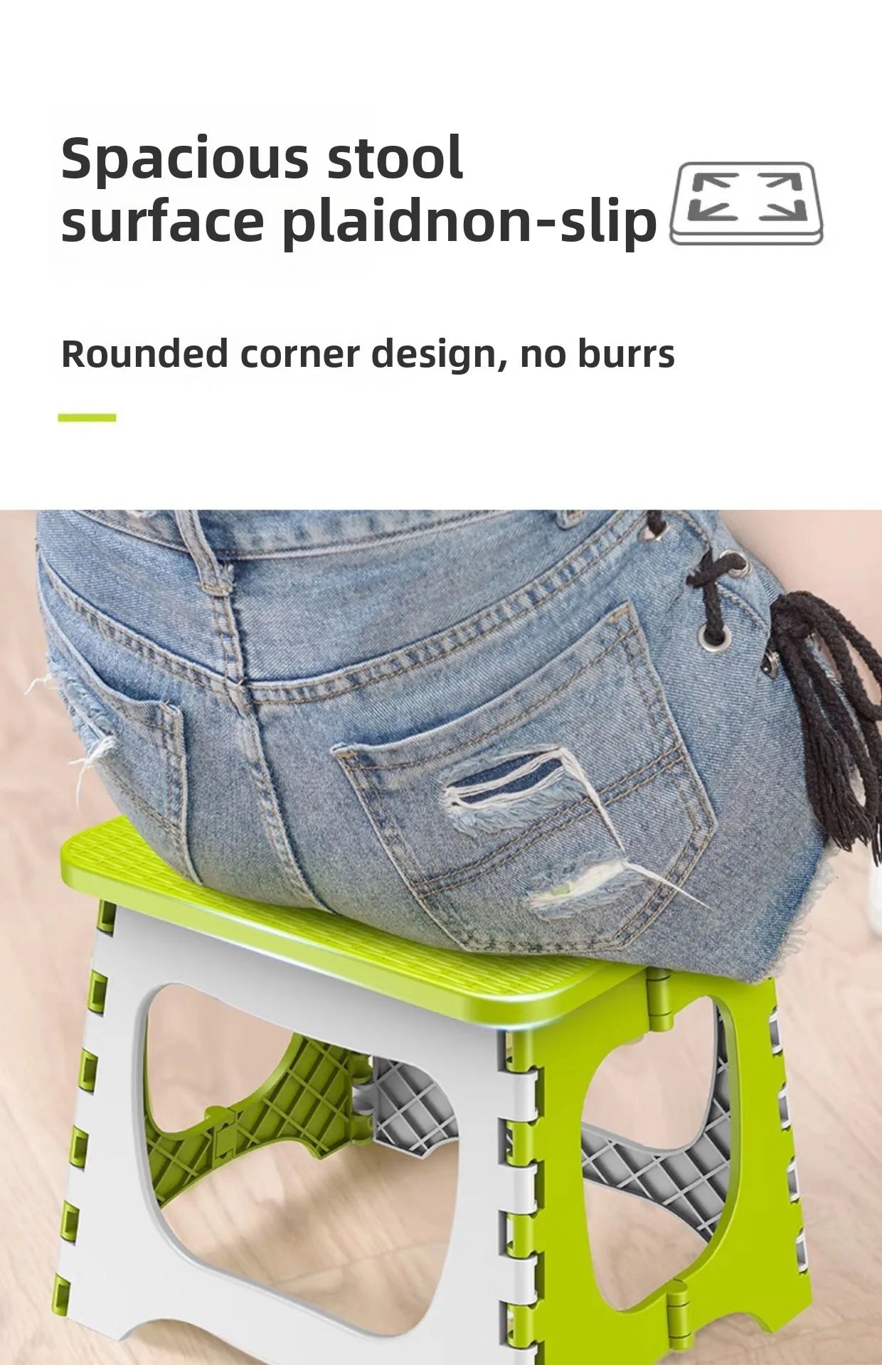 Amazing Folding Portable Lightweight Step Stool  Chairs Bathroom Kitchen Garden Folding Chair Plastic Outdoor Stool