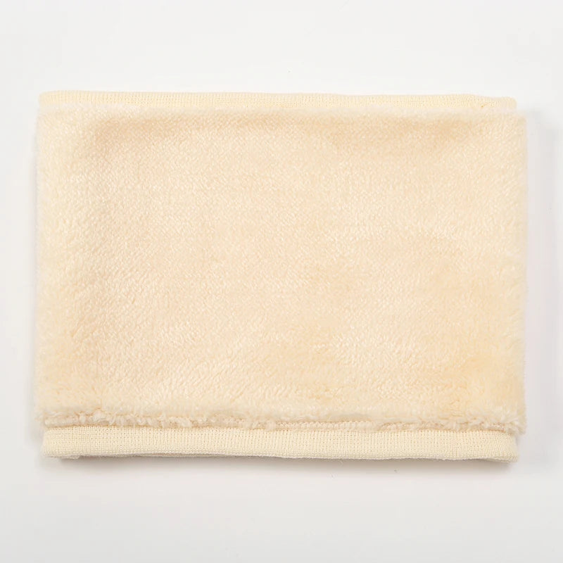 Bufanda cálida de invierno 2023 para mujer, de punto, con anillos de felpa, lisa, para hombre y mujer.