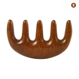 Terapia de madeira massagem pente cabeça rosto couro cabeludo gua sha massageador natural facial sândalo dente largo guasha raspagem massagem corporal