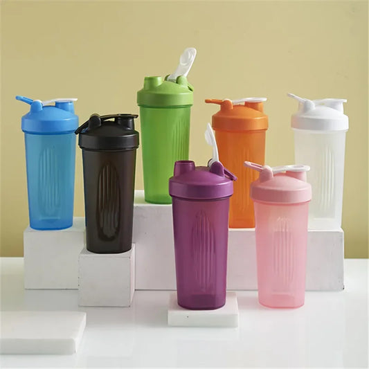 Shaker Cup Sports Portable Convenient Mixing Cup 600ml Plastic Shaker Bottle Adult Drink Water Accessories