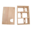 Hamster House Log Movable Roof Stable 6 Bedrooms Pet Hideout House for Hamsters Chinchillas Golden Bears Sleeping and Moving