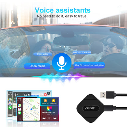 Podofo Wireless Carplay Box Android Auto Box USB AI Box AI Voice GPS Bluetooth Adapter WIFI Carplay Dongle For VW/Audi/Toyota