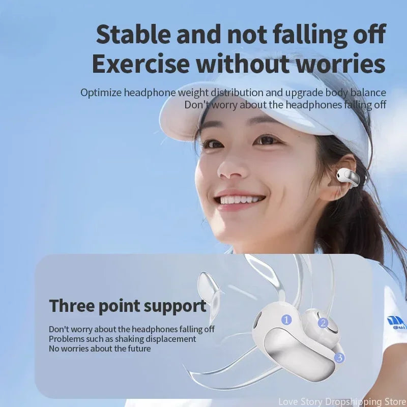 Xiaomi Redmi V12 Open Ear Clip Headphones True Wireless Earbuds Bluetooth5.3 Sports Earphones Waterproof Gaming Headset With Mic