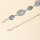 1/2pcs Retro Style WOMEN'S Metal Waist Chain Accessories Decorative Circle Carved Chain Belt High Style Accessories