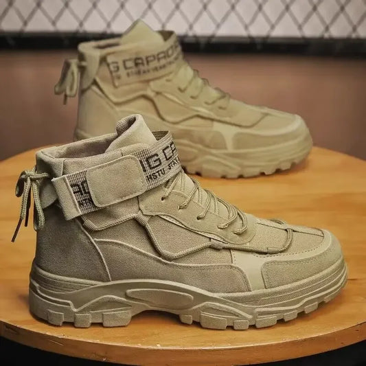 Men's Boots Tactical Combat Boots for Men Outdoor Hiking Winter Shoes Lightweight Non-Slip Men's Desert Ankle Boots Bota