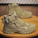 Men's Boots Tactical Combat Boots for Men Outdoor Hiking Winter Shoes Lightweight Non-Slip Men's Desert Ankle Boots Bota