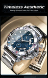 POEDAGAR Luxury Watch For Men Calendar Luminous Waterproof Man Clock Male Chronograph Stainless Steel Men's Quartz Watches Reloj