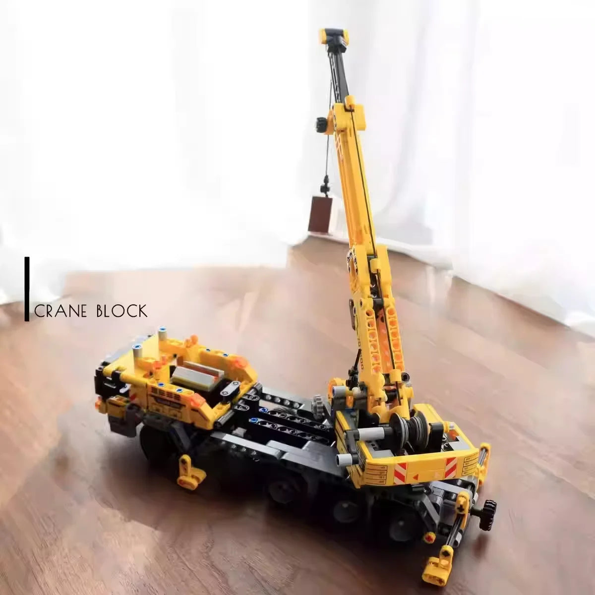 Third Party Compatible MOC Sets City Series Building Blocks City Yellow Mobile Construction Crane Children Toys Gift