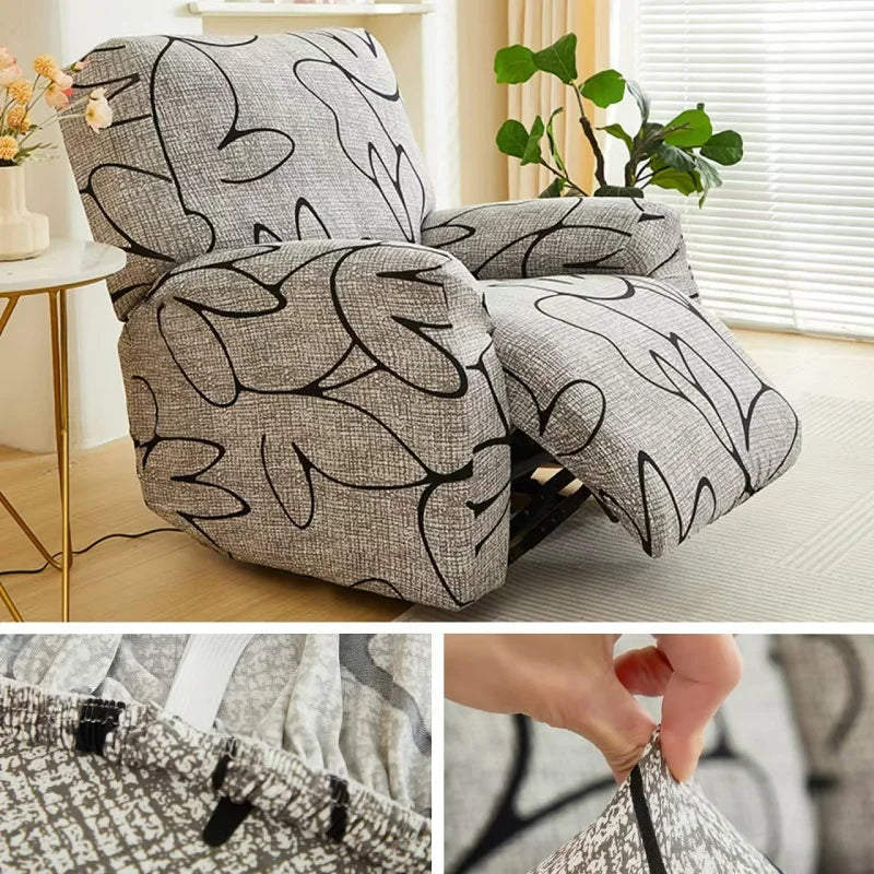 Elastic Recliner Sofa Cover Printed Slipcover Chair Sofa Protector Relax Armchair Stretch Couch Covers For Living Room
