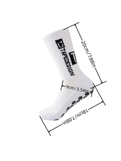 3 pairs of TC anti slip football socks with adhesive points and sports socks