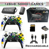 X8 Super 4K HD Game Stick 128GB 50000 Retro Games Dual 2.4G Wireless Controller Portable Plug & Play TV Game Console