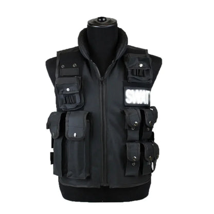 Chaleco táctico multibolsillos SWAT para caza al aire libre, entrenamiento, juego de CS, paintball, modular, guardia de seguridad