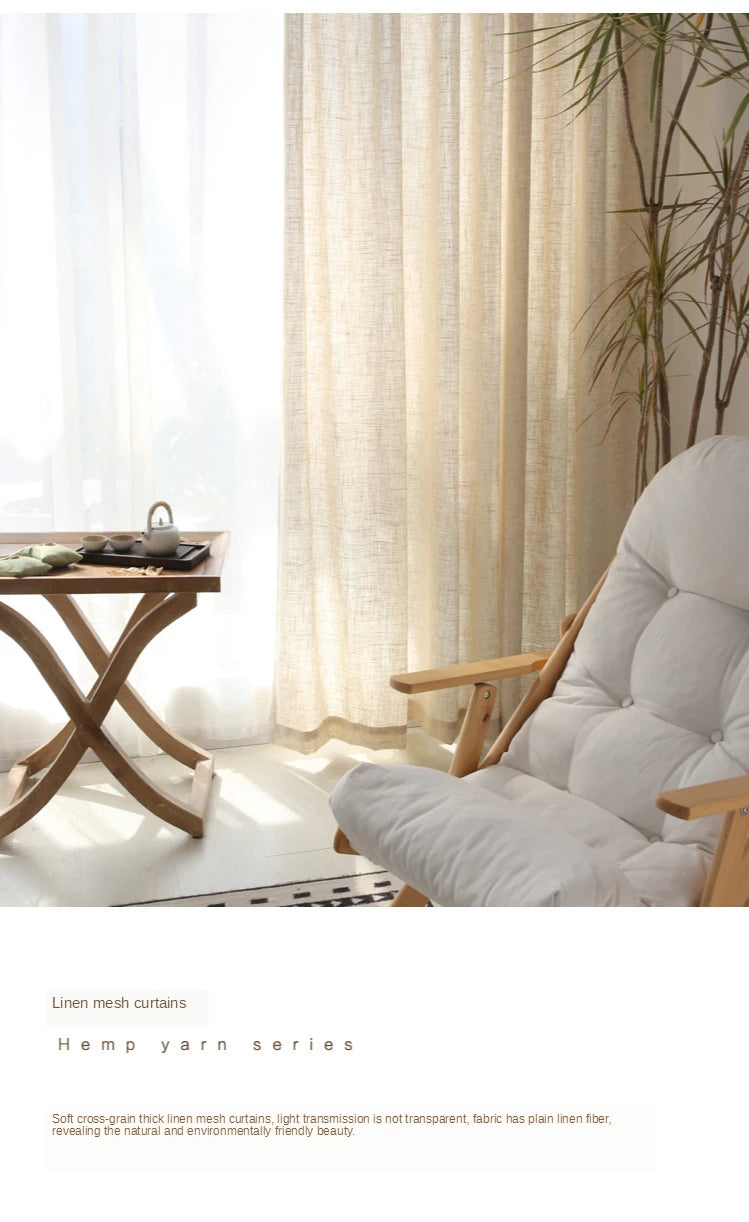 Japanese cotton linen sheer curtains for bedroom living room curtains for study curtain living room set plan curtain tulle