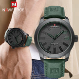 NAVIFORCE Popular Male Wristwatch Military Sports Shockproof Waterproof Leather Watch Men Fashion Casual Clock Relogio Masculino