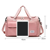 Bolsa de viaje para mujer, bolsa de gimnasio de gran capacidad, Weekender, bolsas de lona para la noche con compartimento para zapatos, bolsas deportivas para Fitness