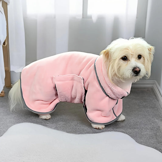 1pc Dog Absorbent Bath Towel, Pet Cooling Absorbent Bathrobe, Bath Towel For Pet Cleaning, Dog Pet Wash Towel