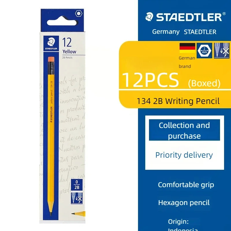 12pcs STAEDTLER Pencil HB/2B School Stationery Office Supplies Drawing Sketch Pencil Student Art Supply