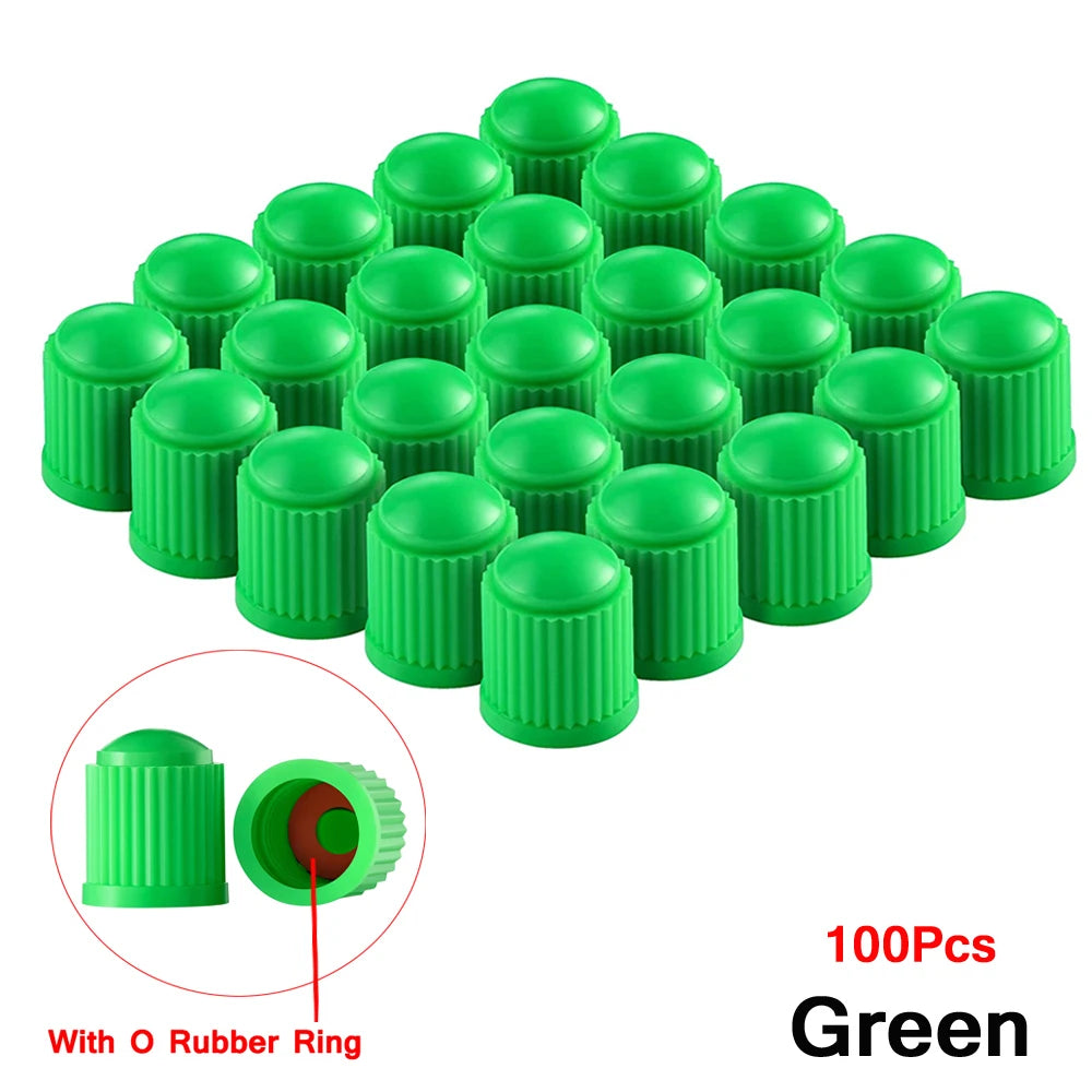 Tire Stem Valve Caps, with O Rubber Ring, Universal Stem Covers for Cars, SUVs, Bike and Bicycle, Trucks, Motorcycles