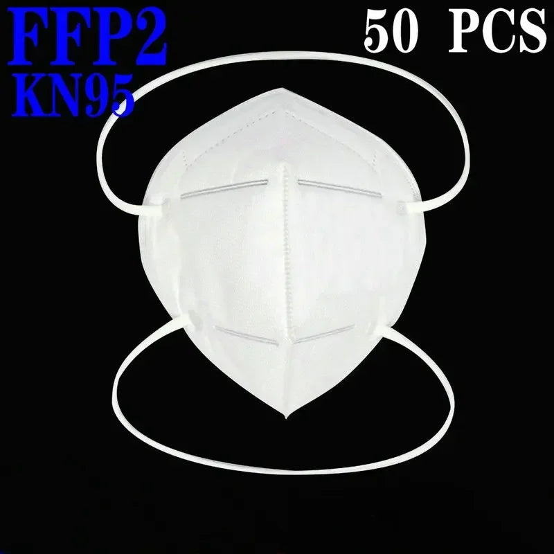 FFP2 headband Mascarillas CE KN95 Mask Black White 5 Layers Face Mask KN95 Filter Respirator mouth Mask Adults filter
