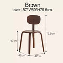 Nordic Plywood Dining Round Seat Stackable Vintage Curved Backrest Chair
