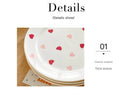 Heart-shaped Ceramic Dinnerware Set, Dinner Plate, Rice Salad Bowl, Coffee Mug, Japanese Love, Warm Gift for Valentine day