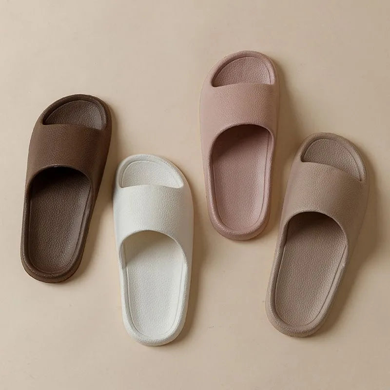 Summer Fashion Slippers Women's Shoes Cloud Slippers For Men Home Flat Sandals Massage Flip Flops Couples Bathroom Indoor Slides