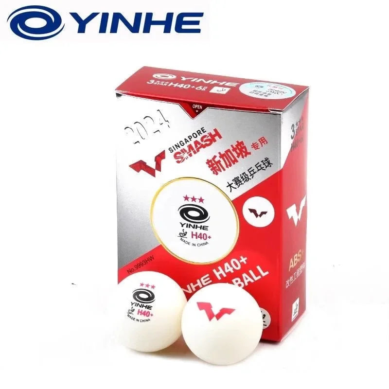 Original Yinhe WTT Ping Pong Balls 2024 Singapore Grand Slam Table Tennis Balls Seam H40+ ABS New Materials Ping Pong Balls