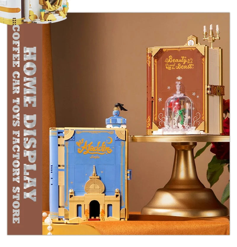 Dream Princess 3D Storybook Building Blocks Books Anime Film MOC Bricks Toys Cute Fairy Tales Model Children Girl Birthday Gifts
