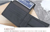 Baellerry Men Genuine Cow Leather Wallet Card Holder Male Purse Short with Coin Pocket Leather Wallets for Men