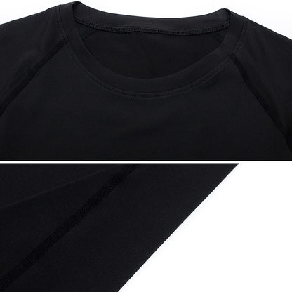Camiseta de compresión para hombre, transpirable, de secado rápido y con absorción de humedad, ideal para deportes al aire libre.