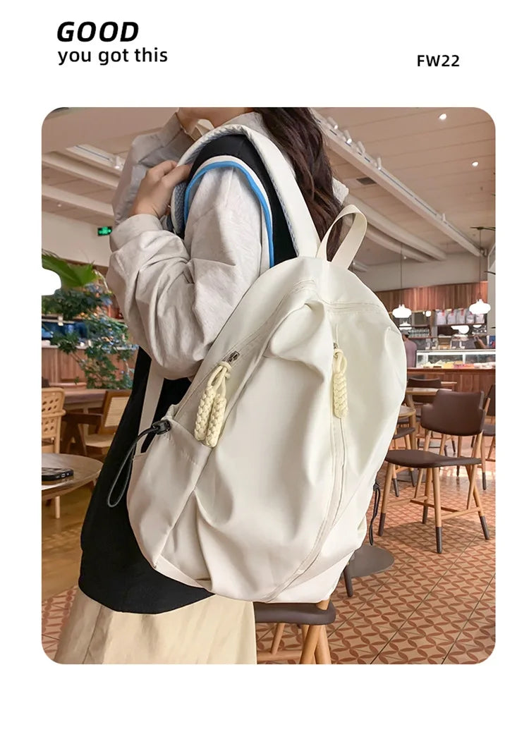 Large Capacity Schoolbag for Boys and Girls, High School and College Students, Simple Casual Sports Backpack, Fashion Travel Backpack