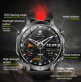 New 1400mAh Big Battery Smart Watch Men Outdoor GPS Flashlight IP68 Waterproof Bluetooth Call AMOLED Military Sports Smartwatch