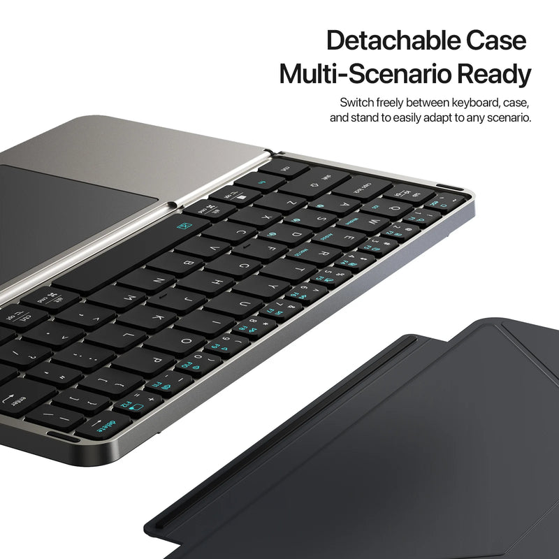 DUX DUCIS Foldable Bluetooth 5.0 Keyboard with Touchpad & Phone Holder For Phones Tablets PC iOS Android Windows Mac
