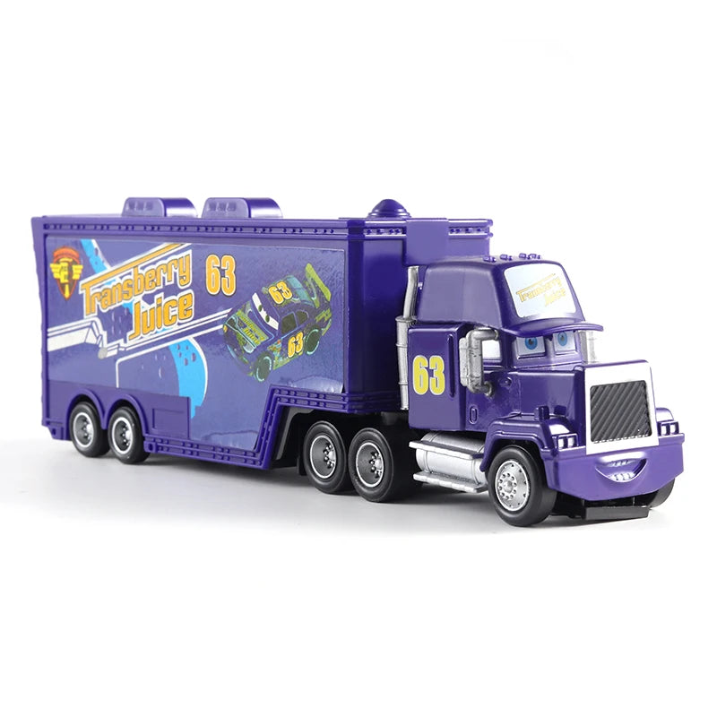 Disney Pixar Cars 2 3 Juguetes Rayo McQueen Camión Jackson Storm Tío Mack 1:55 Camión de fundición Modelo de remolque Niño niños Regalo