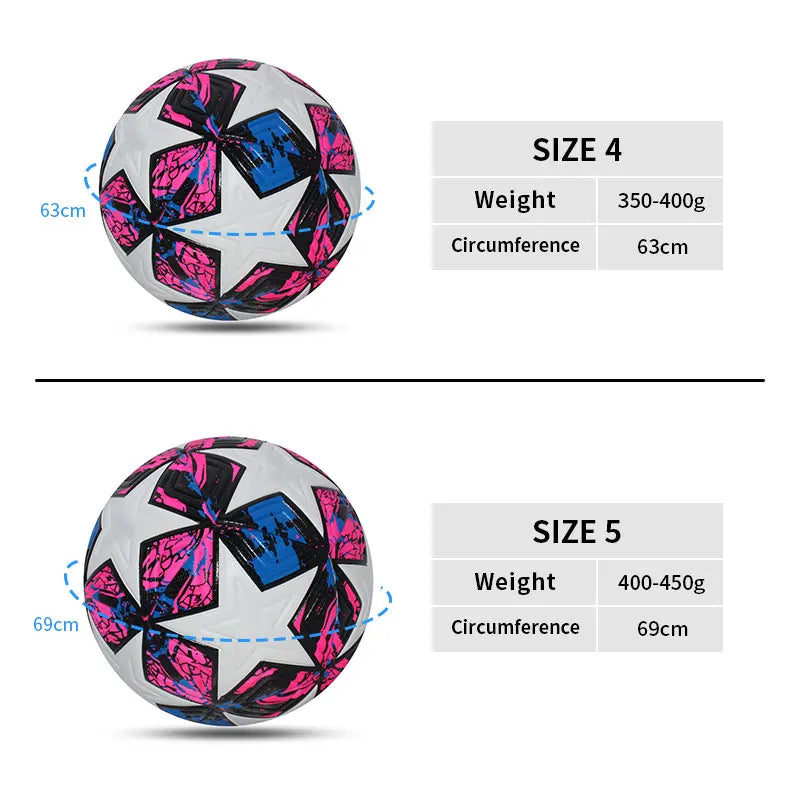 Standard Soccer Ball Professional Outdoor Sports Match Balls Training Seamless Football High Quality PU Material Size 5 Size 4