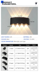 Modern LED Wall Lights Indoor and Outdoor Waterproof Wall Lights Living Room Corridors Courtyard Gardens Outdoor Wall Lights