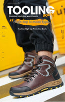 High Top Safety Shoes Men Steel Toe Work Shoes Men Women Work Safety Boots Anti Smash Safety Indestructible waterproof boots