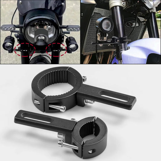 Universal Motor Light Mounting Bracket Auxiliary Light Bar Tube Clamp 22-38/38-64mm for Motorcycle Scooter Mountain Bike ATV UTV