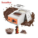 SucceBuy 2 3 Tanks Electric Chocolate Tempering Machine Chocolate cascade Melting Pot for Kitchen home appliance