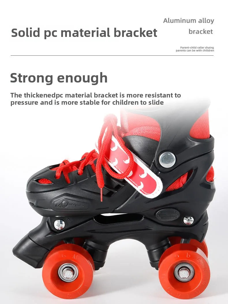 Children's New Flashing Double-Row Four-Wheel Shoes Boys and Girls Ice Skates Children's Roller Shoes