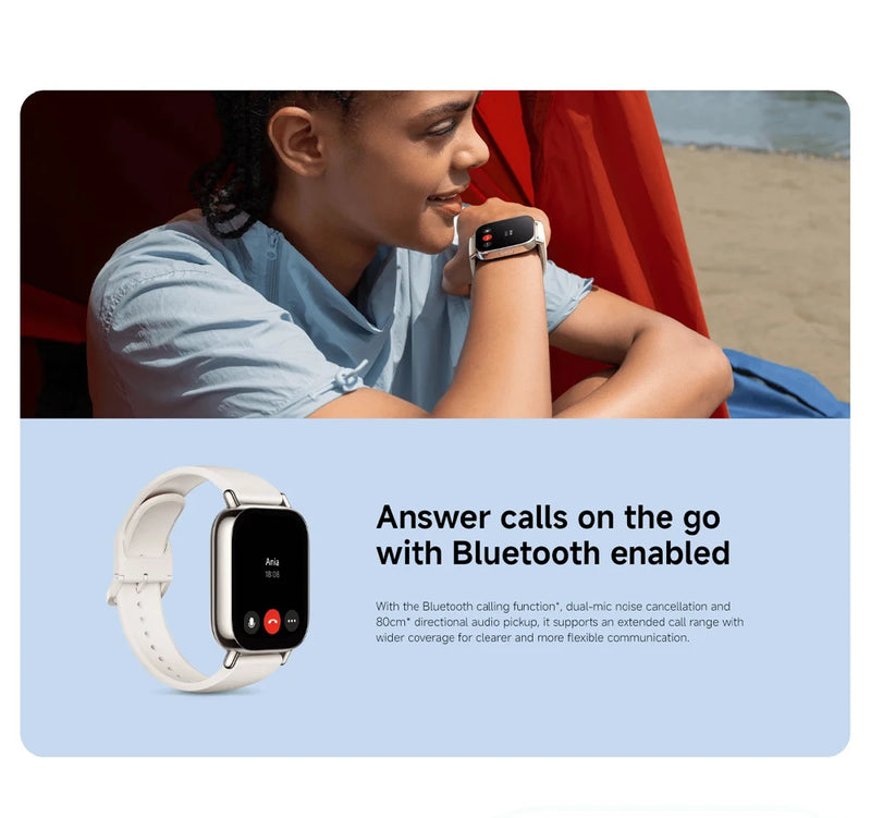 Global Version Xiaomi Redmi Watch 5 Lite 1.96" AMOLED up to 18 days battery built-in GNSS 150+ modes smart watch Bluetooth® call