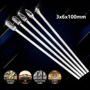 Extra Long 100mm Rotary Rasp File Carving Grinder Abrasive Tools Carbide Burr Alloy Bits Milling Cutter Drill For Metal Wook
